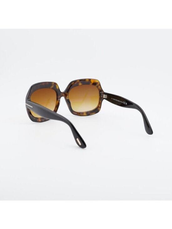 Tom Ford Ren FT1155 52F Sunglasses Havana Square Frame, Brown Lenses